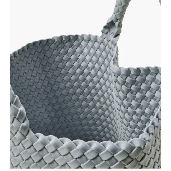 Naghedi Light Blue Woven Tote Bag - Picture 5 of 16